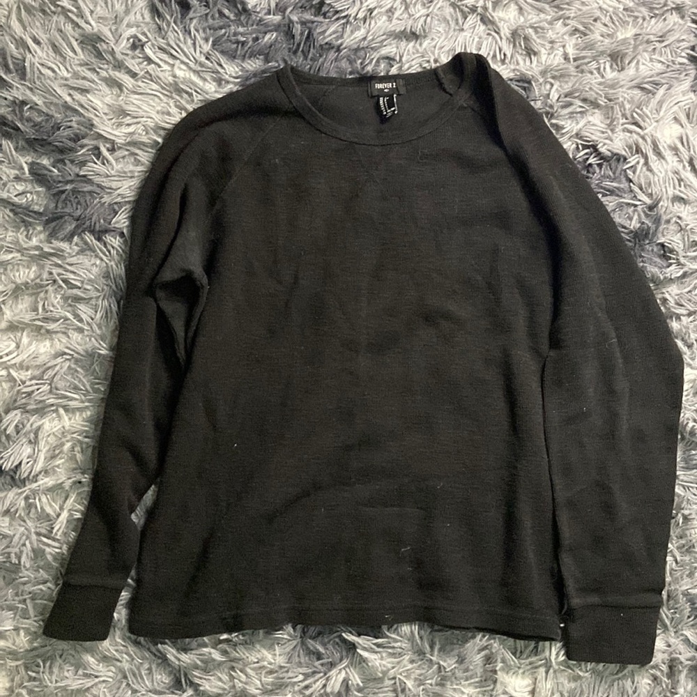 Forever21 Black Long Sleeve Shirt